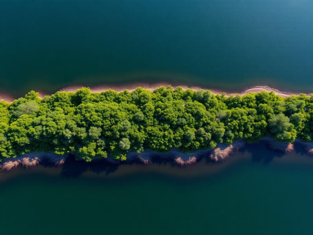 Aerial view of Lakefront 1.2-Acre Homesite in Putnam County, FL
