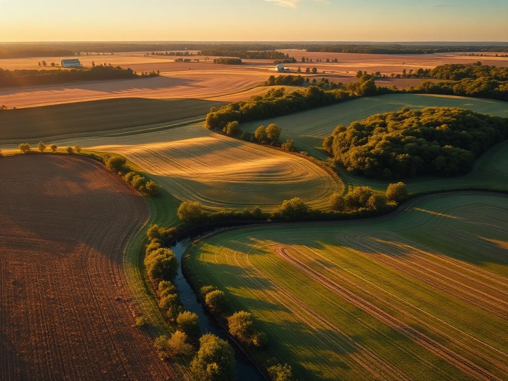 Aerial view of 40-Acre Row-Crop & Timber Mix in Barton County, MO